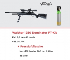 Walther 1250 Dominator FT 8-32x56 Kal. 5.5mm 40 Joule - Set Pressluftflasche | Waffen Falch